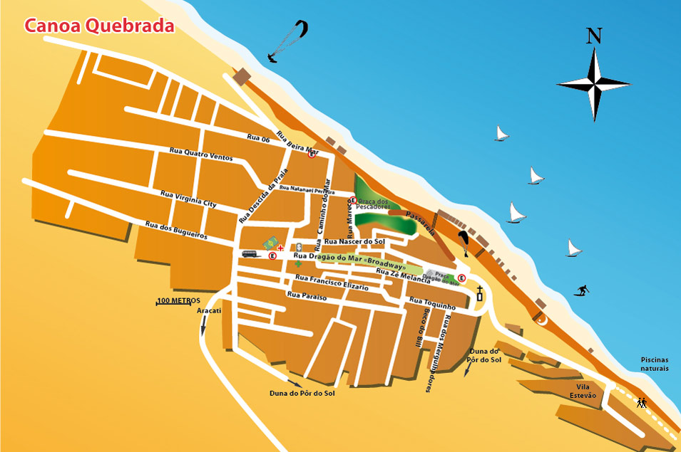 mapa de Canoa Quebrada